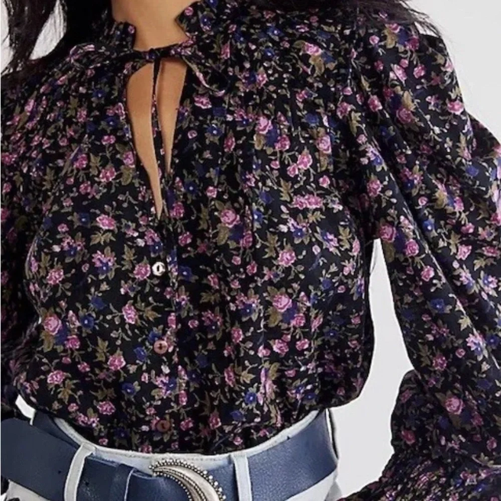 Free People Meant To Be Smocked Blouse size S